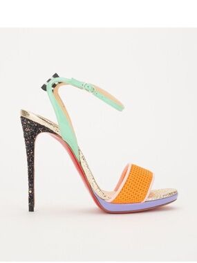 Christian Louboutin Multicolor Glitter Stiletto Sandals | EU 37 | NEW